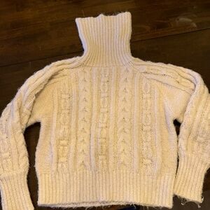 Cozy Cream Cable Knit Turtleneck Sweater